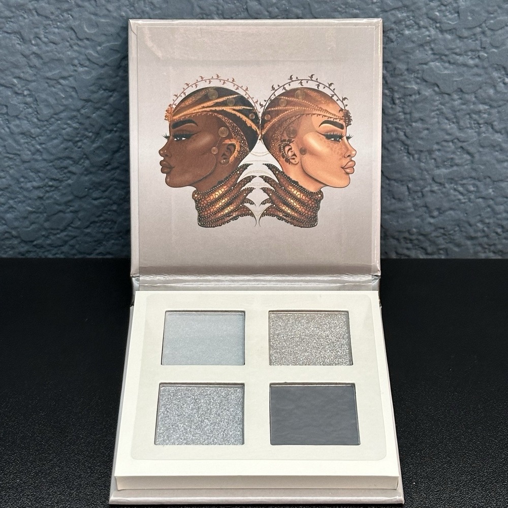 Juvia's Place The Rebel Greys Eyeshadow Palette 4 Shades Of Grey New W/O Box - Picture 2 of 4
